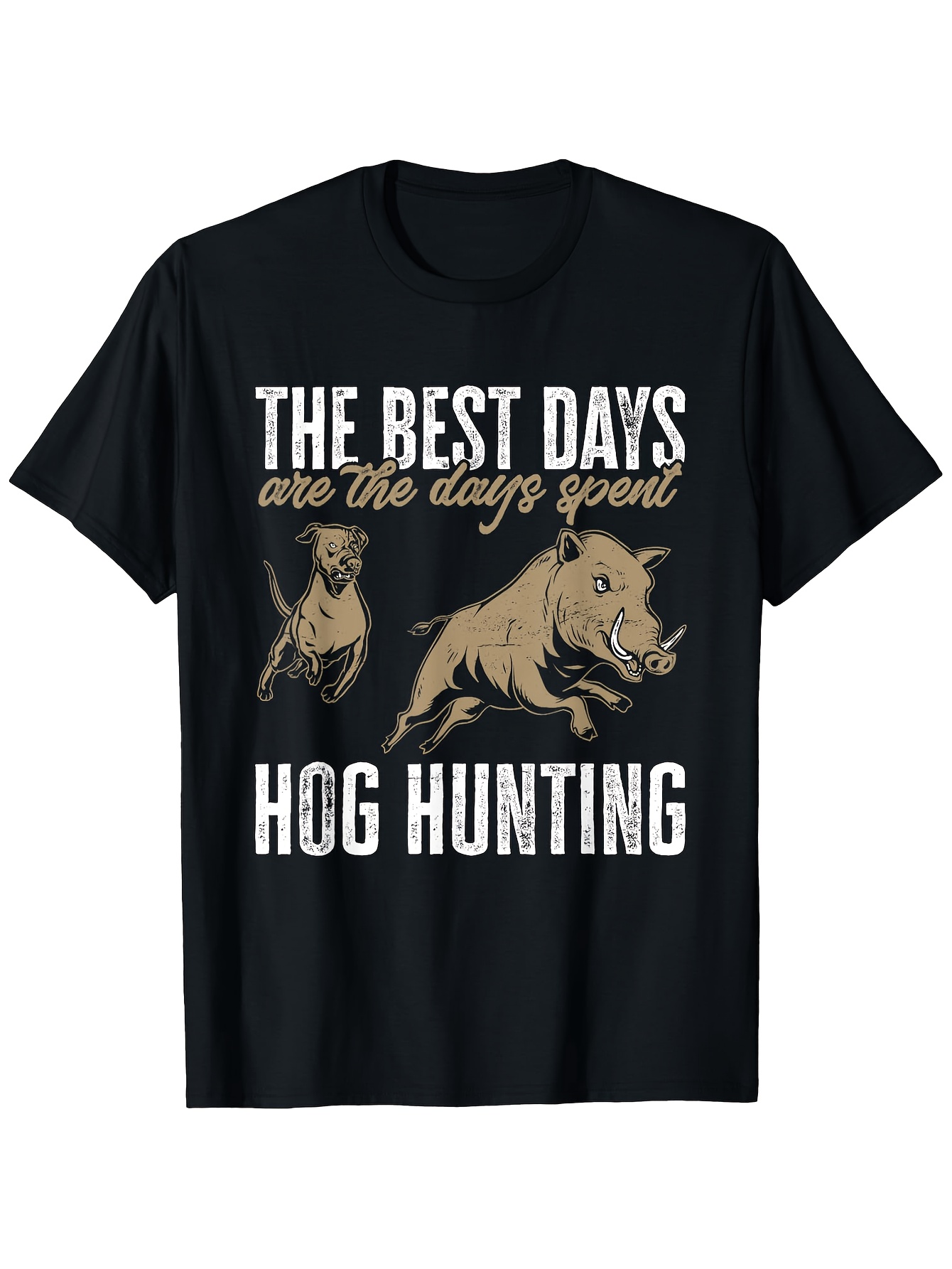 Wildman Hunting & Outdoor Polokwane Photos - Wild Hog Hunting Dog Print T-Shirt