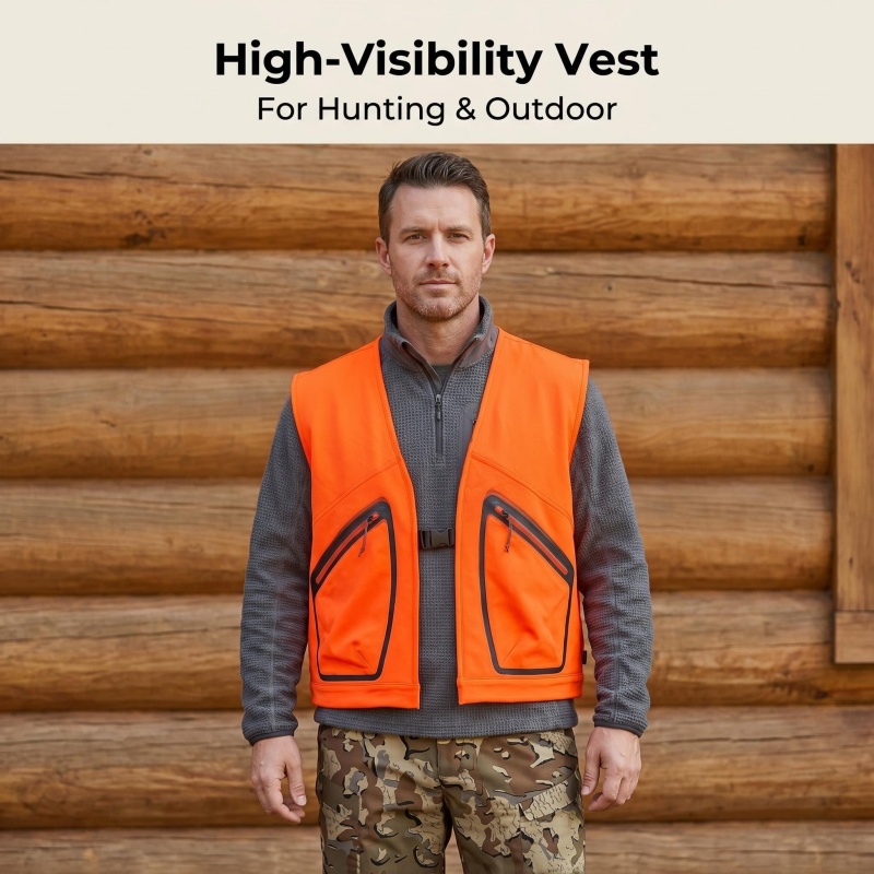 Men's Safety Vest for Hunting  - огляд і ціна Outdoor Hunting Fleece