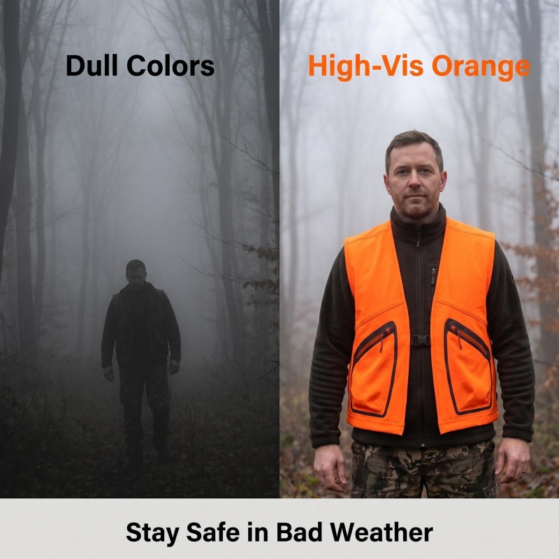 Men's Safety Vest for Hunting  - огляд і ціна Outdoor Hunting Fleece